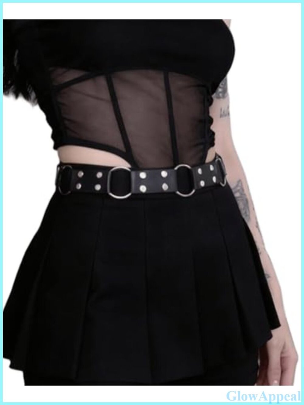 Faux Leather O-Ring Adjustable Waist Belt Minimalist Streetwear Accessory